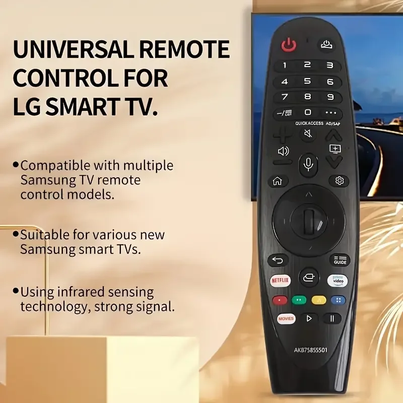 AKB75855501 Remote Control For LG Smart TV, Infrared Remote Control, Fit For LG Many Smart TV Models (with Voice Function)