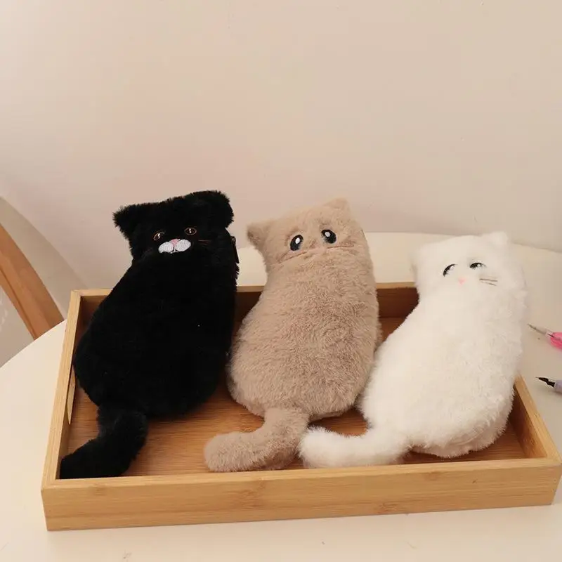 

1 шт. плюшевый пенал с милым мультяшным котом, вместительная портативная дорожная сумка для хранения школьных принадлежностей, канцелярских товаров, подарок для детей