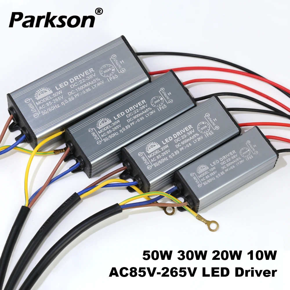 

LED Driver For LED 50W 30W 20W 10W 1500mA 900mA 600mA 300mA Power Supply Unit Adapter Transformer IP65 AC 85-265V To DC 22-38V