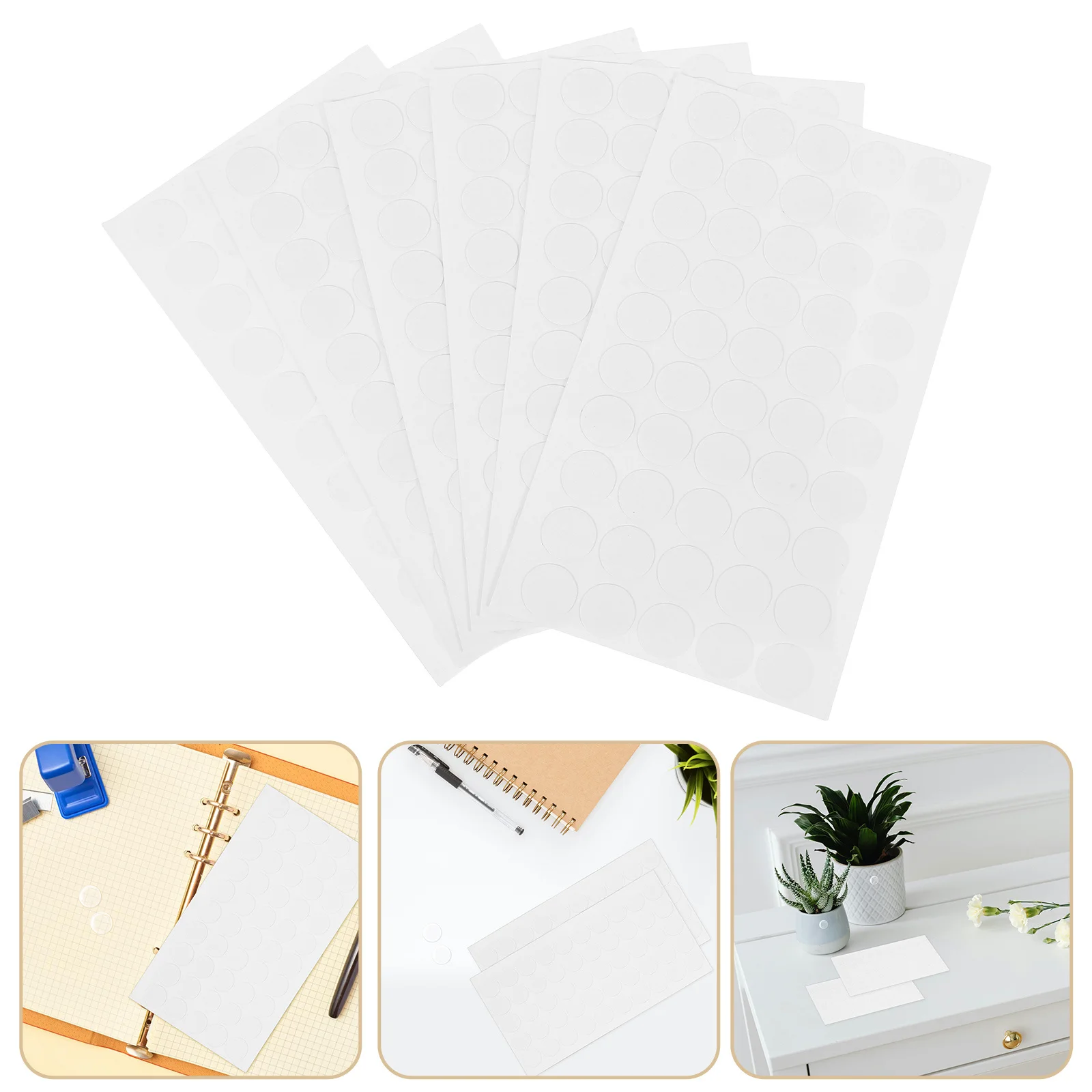 300Pcs Transparent No Trace Sticky Tack 0.59inch Round Double Sided for Posters Crafts Festival Decorations Round Sticky Tack