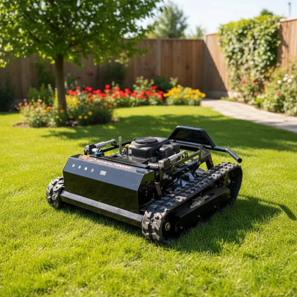 Industrial Grade Heavy Duty Zero Turn Lawn Mower 4-Stroke 452cc Engine Remote Control Reinforced Blade Thick Cutting