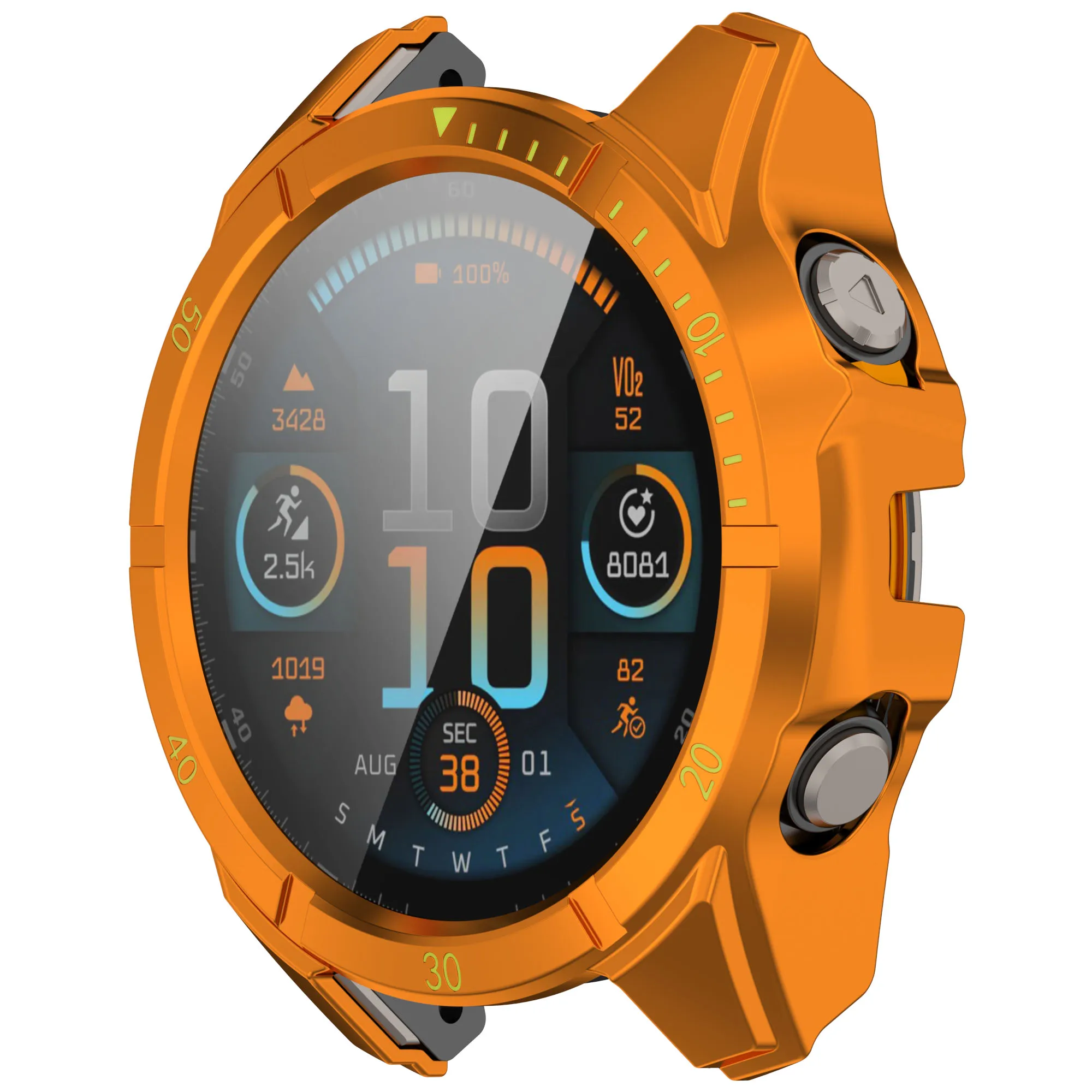 Case for Garmin Fenix 8 Screen Protector 47MM 43MM 51MM PC Scale Bumper Tempered Glass Full Coverage Fenix 8 Watch Protective