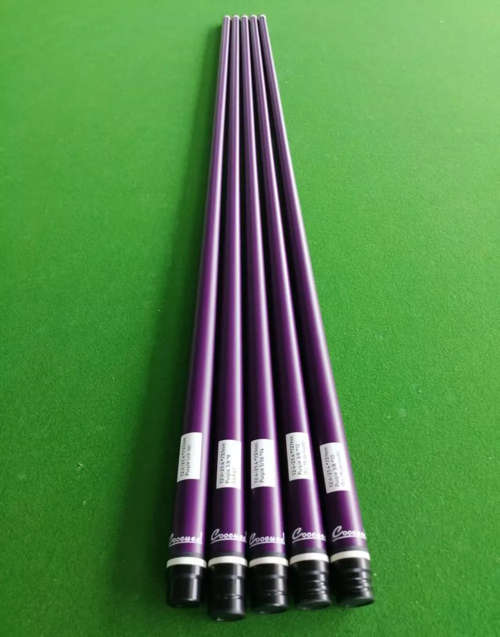 Coocues　カーボンシャフト High Quality Low Deflection COOCUES 12.4mm Pearl Purple Matte