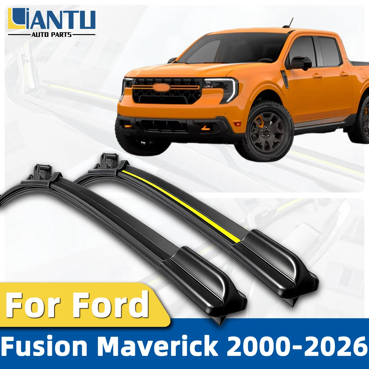 2pcs Car Windshield Wiper For Ford  Fusion Maverick 2000-2026 Front Wipers Blade Premium Accessories 2025 2024 2023 2022 2021