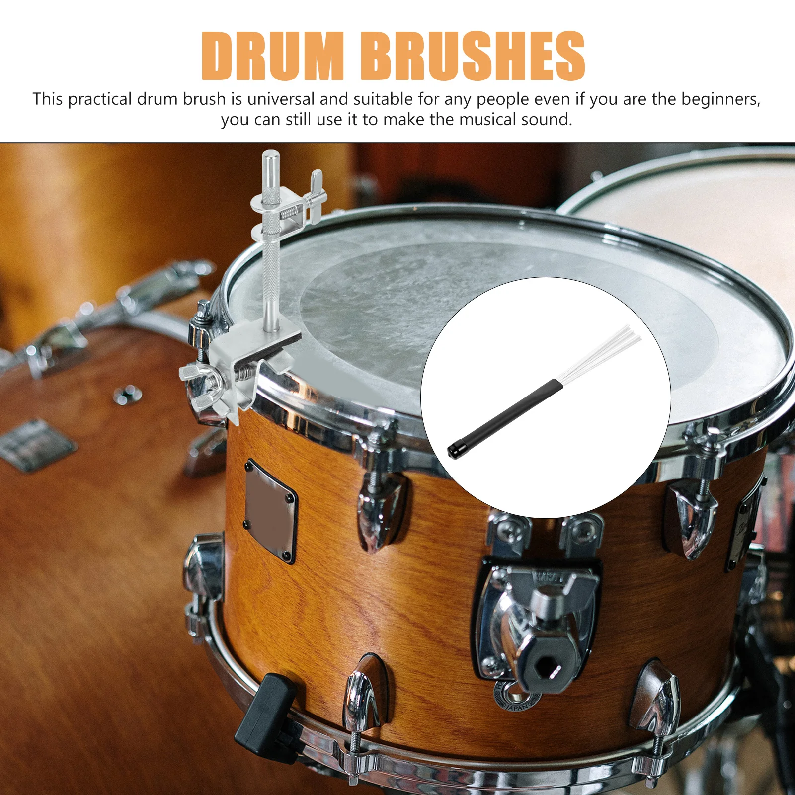 

Jazz Drum Brushes Drumstick Practical Nylon Wire Percussion for with Plastic Handle