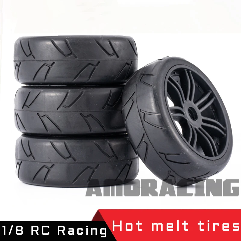 

4PCS Hot Melt Tires Wheels 17mm Adapter for 1/8 RC Remote Control Off-road Model Car Buggy Flat Racing Parts X3GT