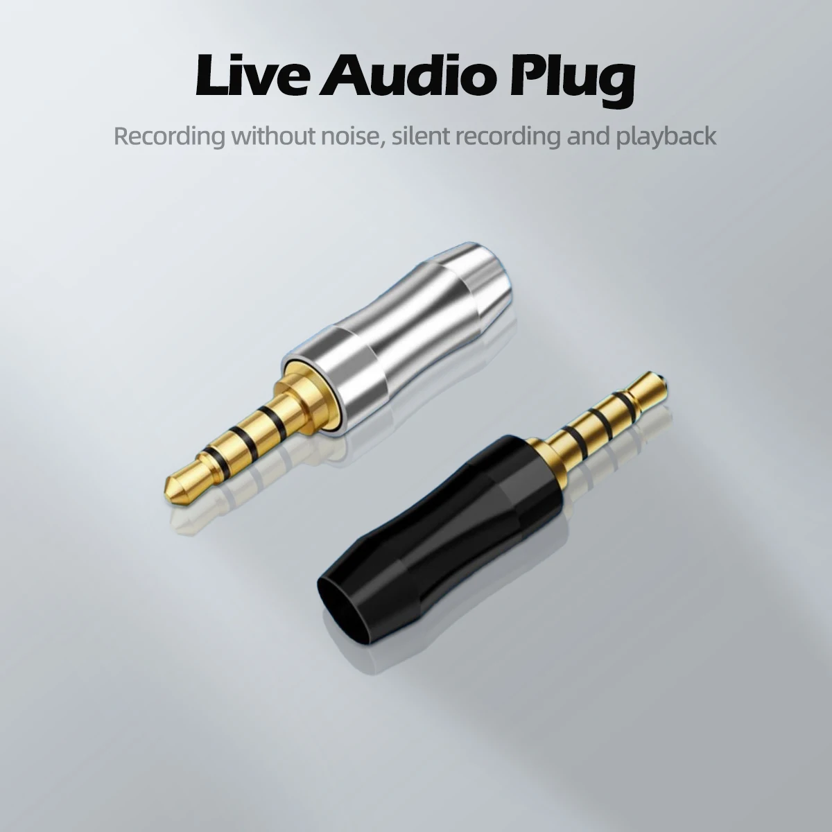 ميكروفون محمول عالي الجودة 3.5 ملم صوت معدني التوصيل تسجيل غمبد البث المباشر ميكروفون للهاتف المحمول PS4