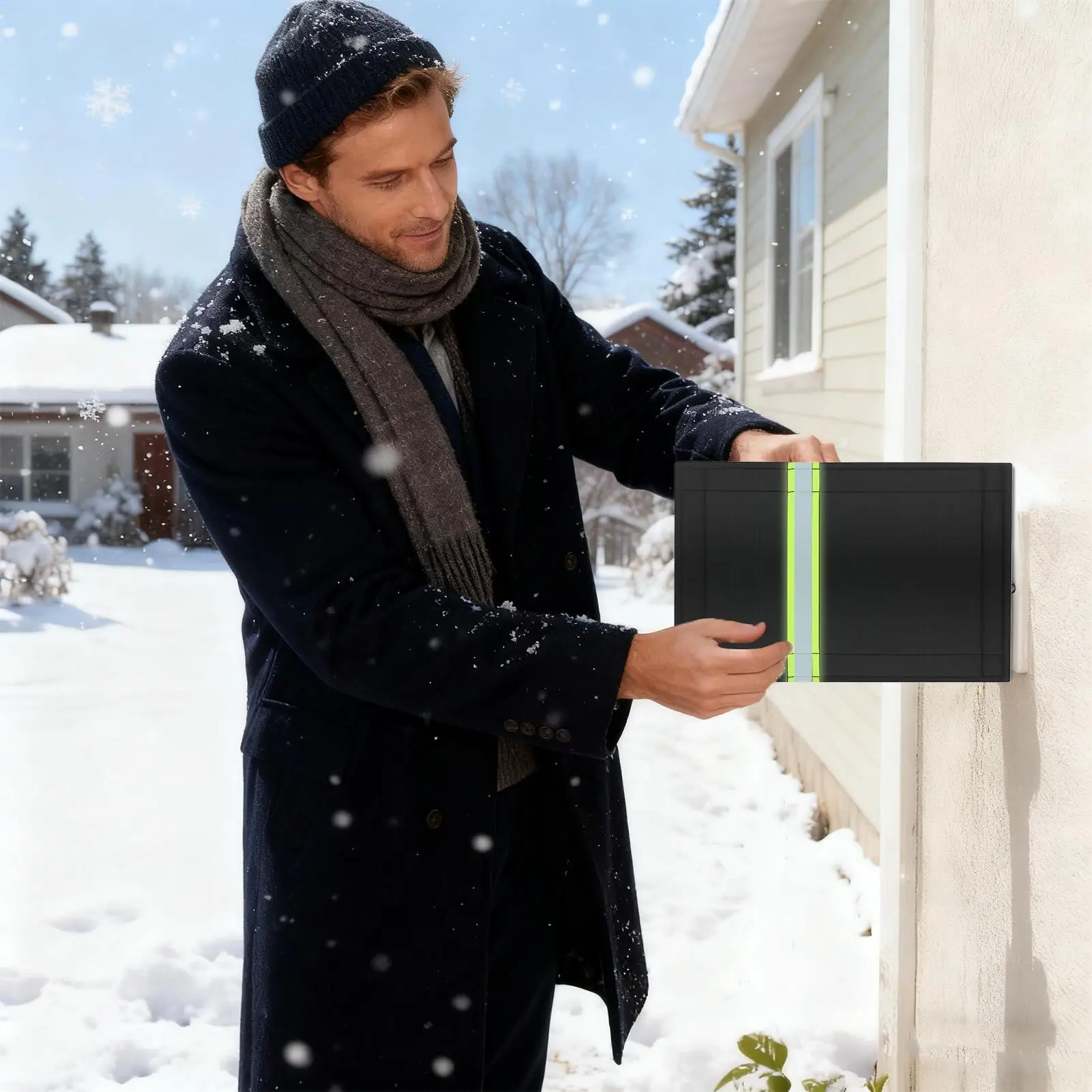 Faucet Covers For Winter Pipe Insulation With Reflective Strip Spigot Covers Winter Insulated For Patio Lawn Garden Christmas - view 2