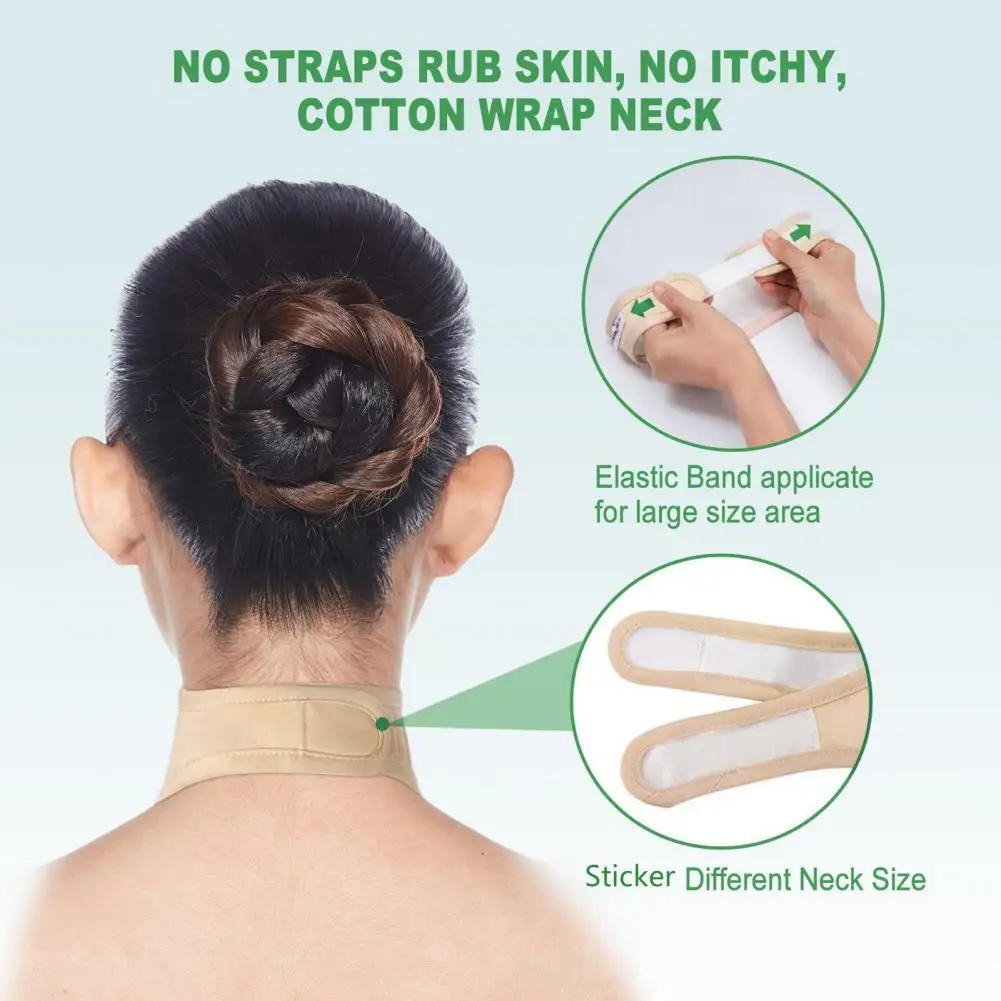 Castor Oil Neck Pack Warp Adjustable Elastic Band Compress Pad Neck Care Painless Improve Sleep Essential Conditioning Health