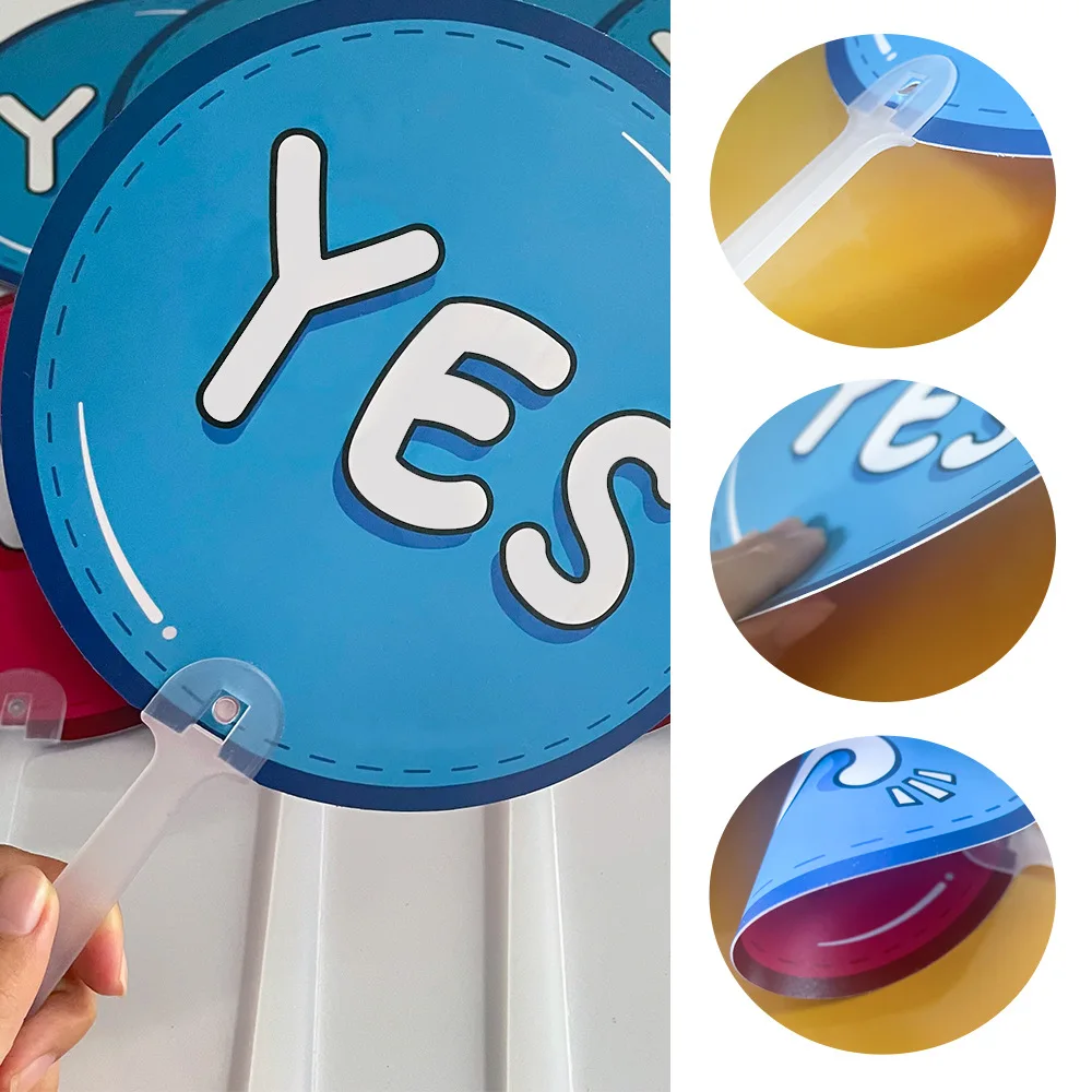 

10pcs Opponent Sign Student Classroom Discussion Paddles Plastic Event Supplies Material Versatile Design