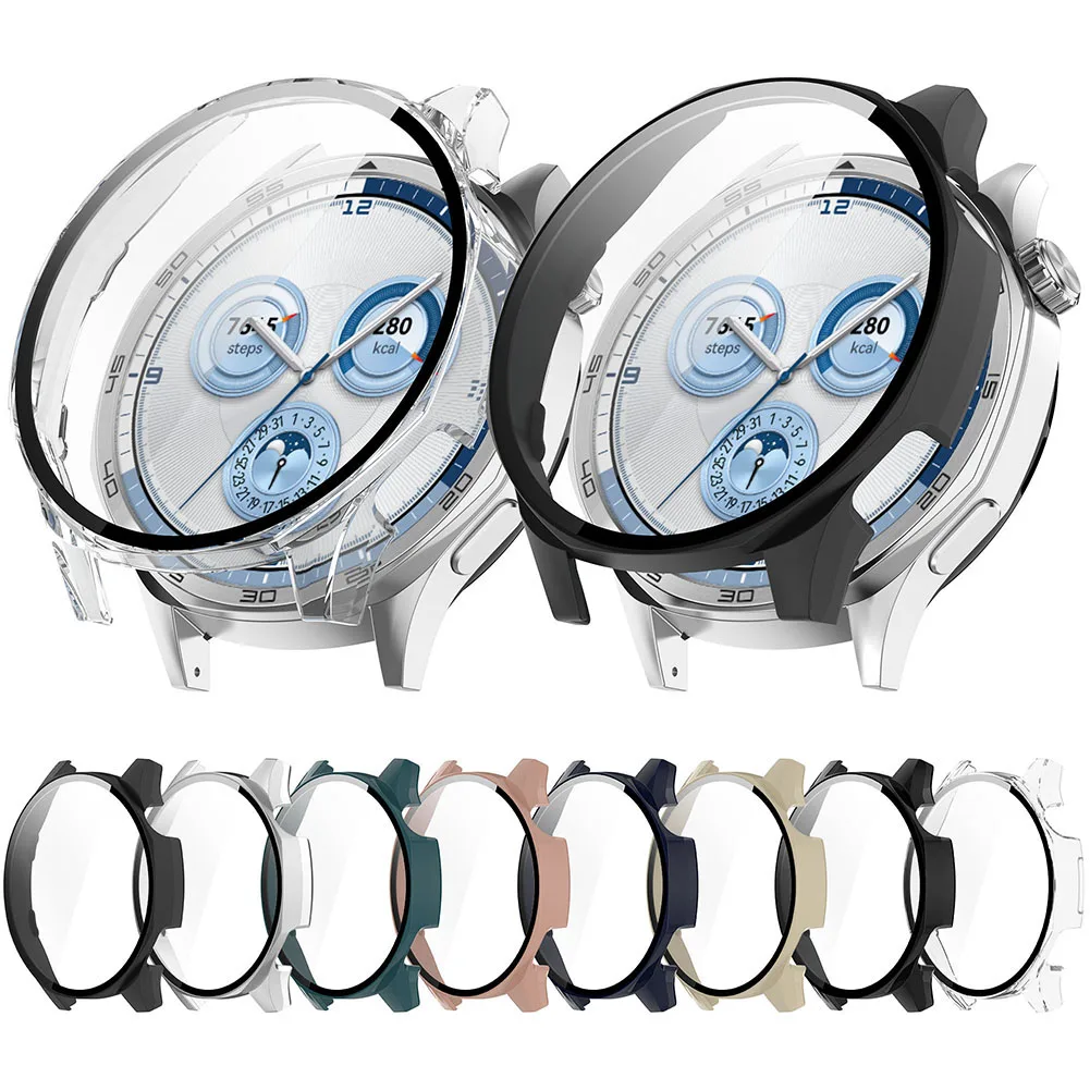 Watch Case PC Case+Tempered Glass Screen Protective Case Full Coverage Case Protective Hard PC Case for Huawei Watch GT5 41/46MM