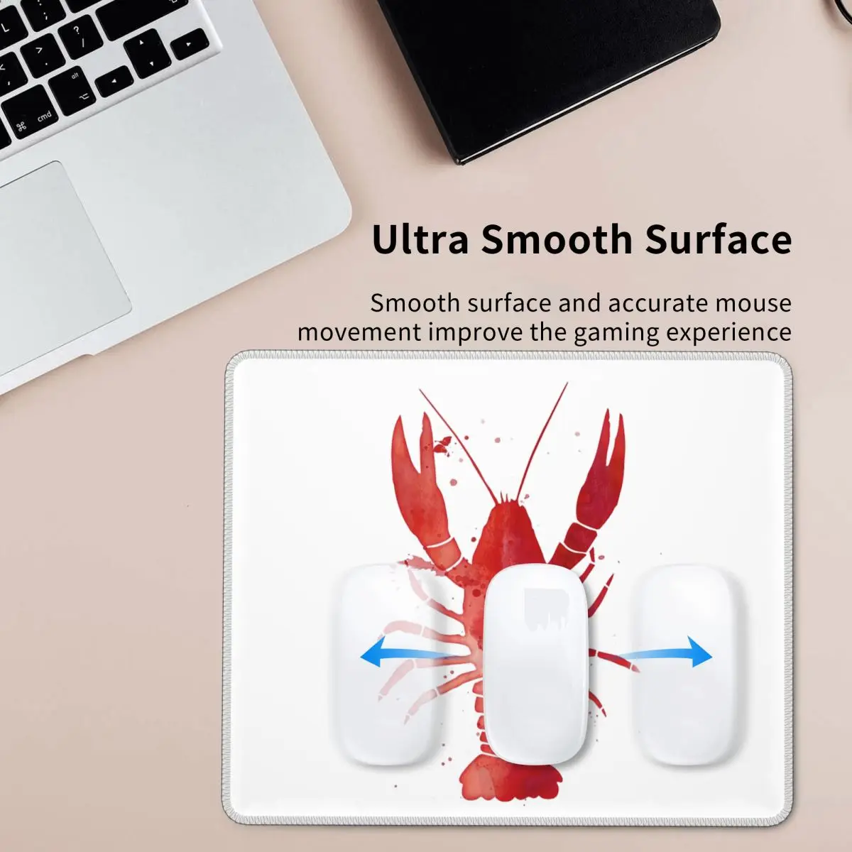 

Watercolor Red Lobster Mouse Pad Computer Keyboard Mouse Mat Gaming PC Laptop Desk Mat Office Accessories Table Mats