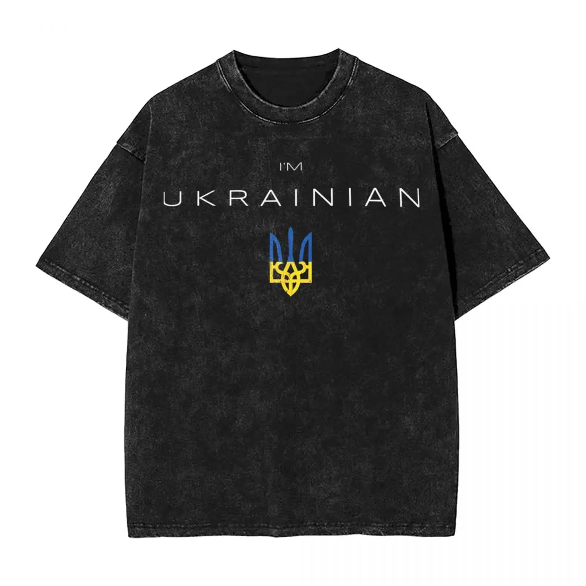 I Am Ukrainian T Shirt Hip Hop Washed 100% Cotton Oversize T-Shirt Ukraina Ukraine for Men Women Tops Streetwear Summer Tees