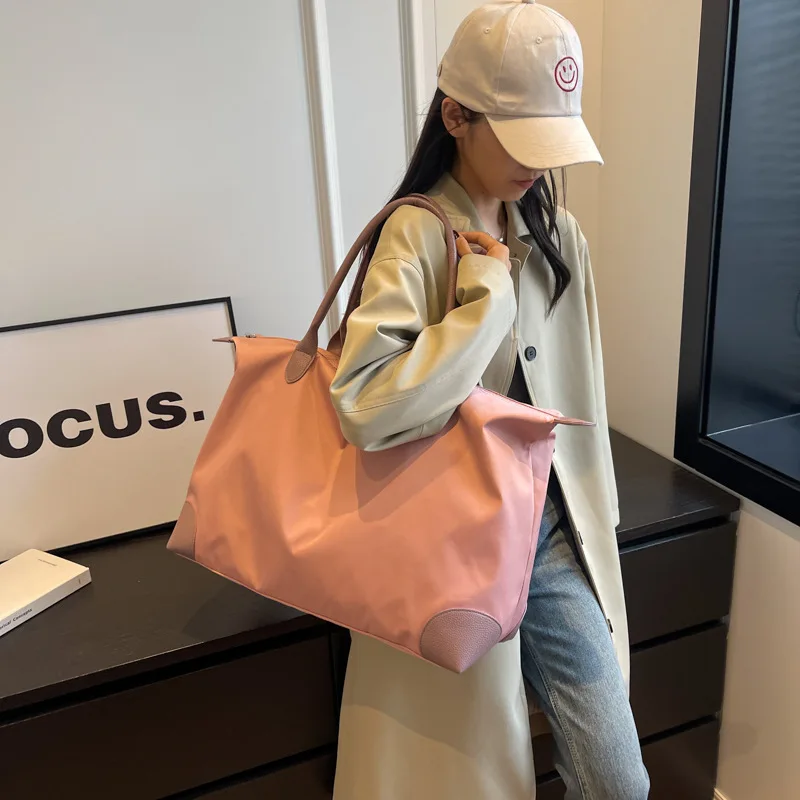 

Вместительная легкая женская дорожная сумка для путешествий, спортивная сумка для йоги с отделением для влажных вещей, водонепроницаемый чемодан для ручной клади, подходит для путешествий