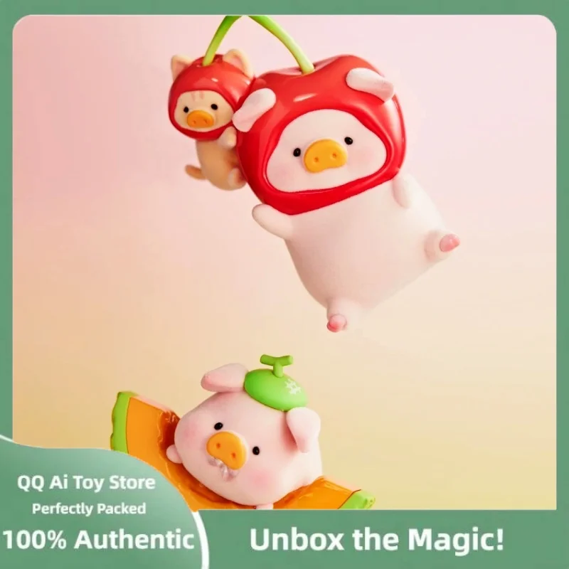 

Original lulu pig fruit pendant Series blind box figurine Trendy creative decorative items Toy Birthday present hanging card