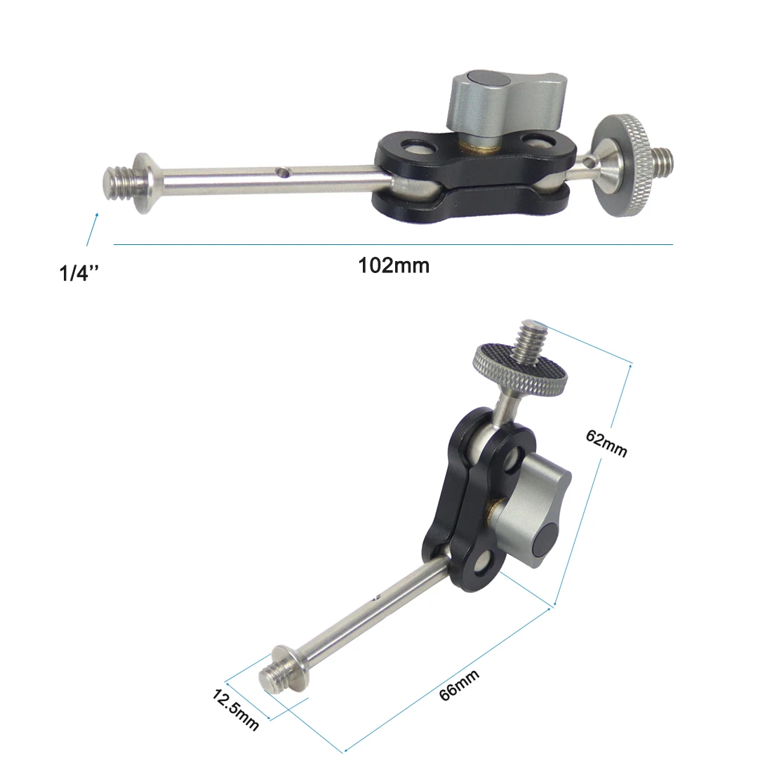 Dual Ball Head Magic Arm Swivel Mount Adapter mit 1/4'' Schraube für DJI OSMO360 für DSLR Kamera Video Monitor Licht Mikrofon Halterung – Detail 19