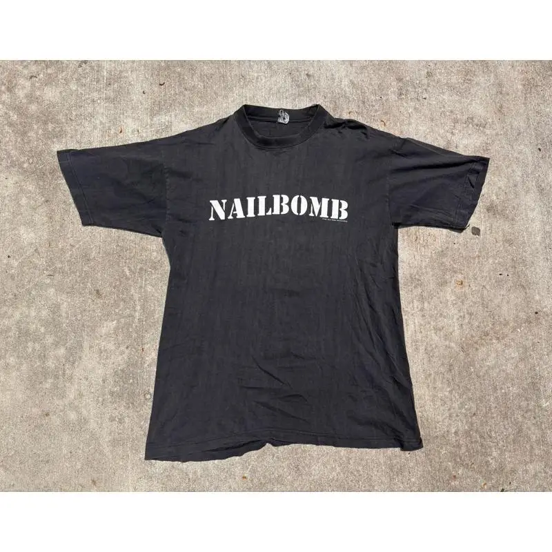 Vintage 90's Nailbomb Feels Good To Be A Punk Loser T Shirt Alex Newport Size L