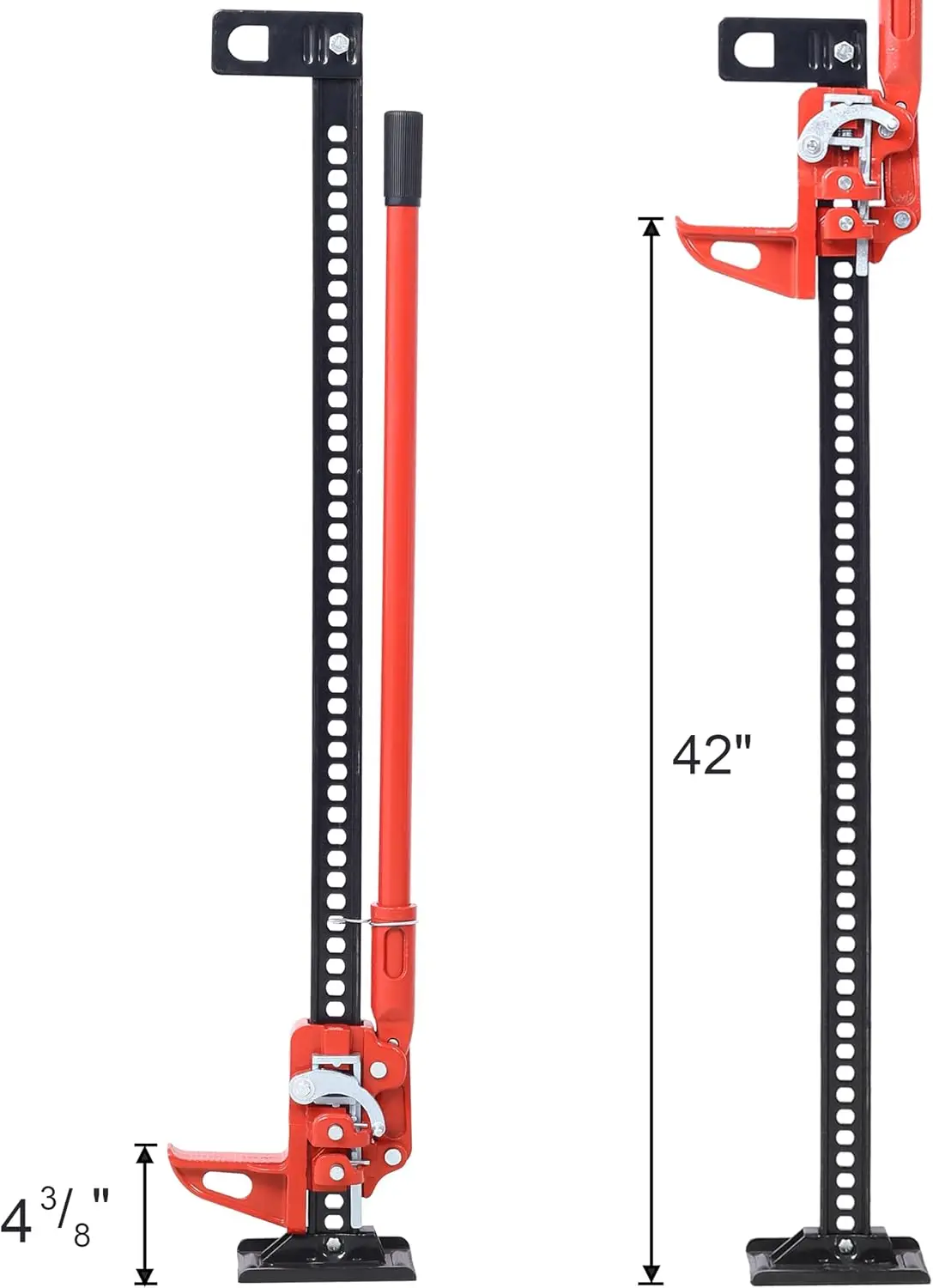 مقبس مزرعة عالي الرفع مقاس 48 بوصة - سعة 7000 رطل، مقبس مساعد للطرق الوعرة للجرارات والشاحنات وسيارات الدفع الرباعي - مصعد ممتص الصدمات عالي التحمل #3