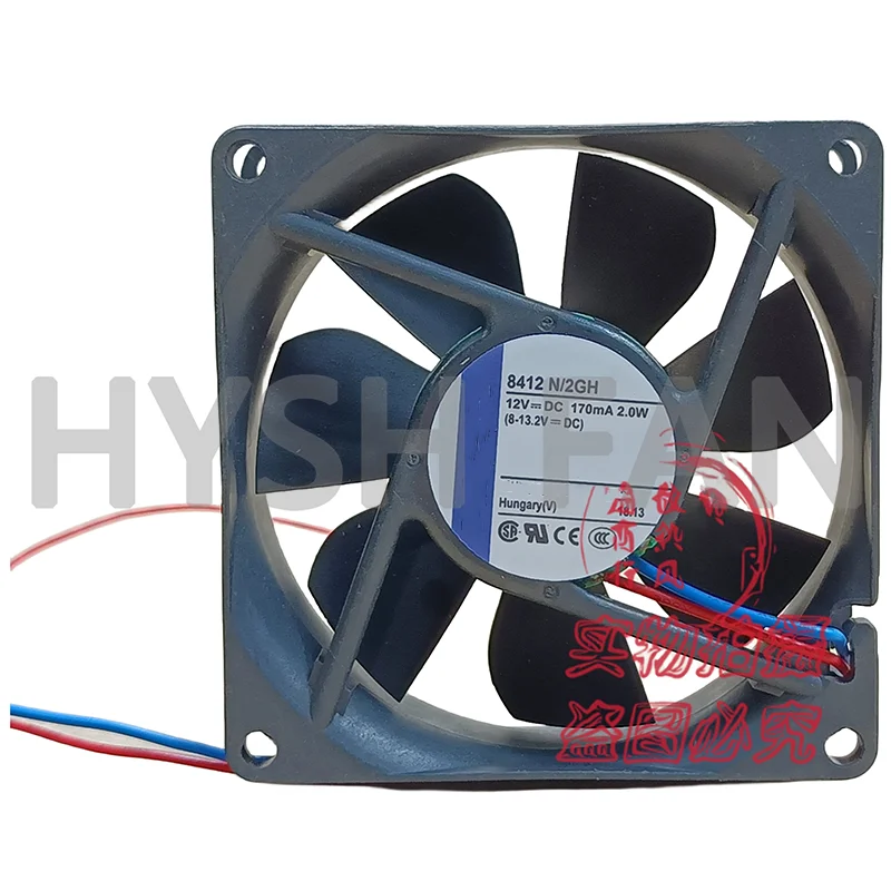 

8412N/2GH 12V 2W 170MA 8025 Inverter Cooling Fan