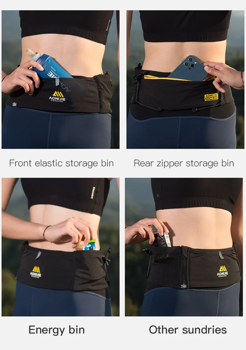 Aonijie Running Waist Bags Outdoor Sports Gym Packs Fanny Waist Bag Suitable Lightweight Travel Pocket Key Wallet