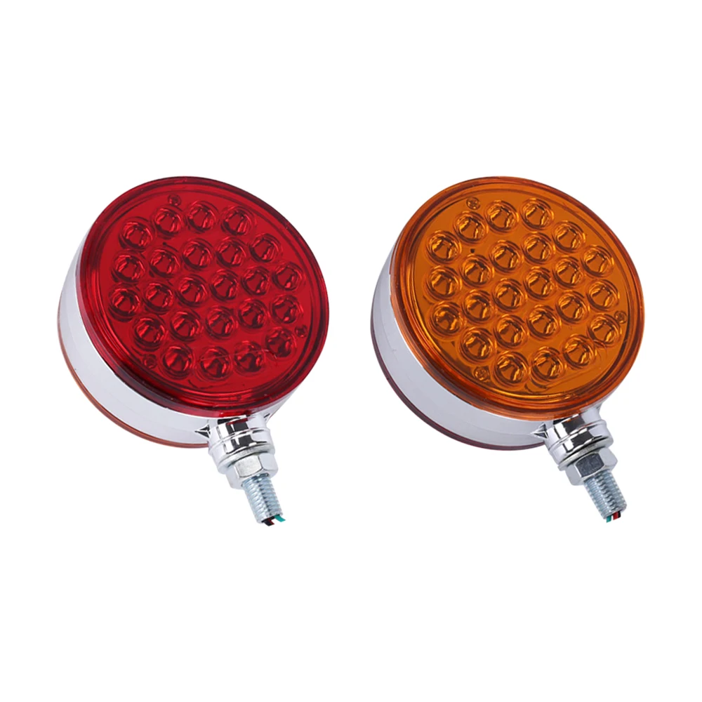 12V/24V 4 inch 48 LED Tail Brake Light Truck Side Marker Light Trailer Light Warning Signal Lamp Stop Lamp For ATV Tractor Bus