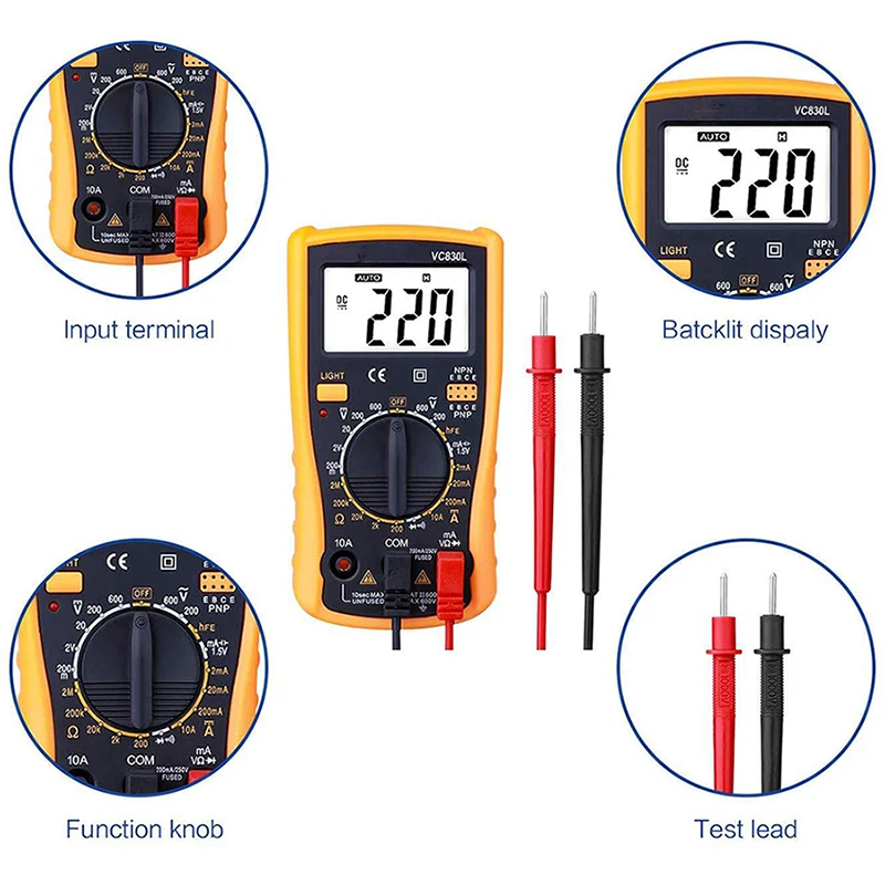 Multímetro Digital Welding Tool Kit, Ferro de Solda Elétrico, Temperatura Ajustável, 60W, 220V, 110V