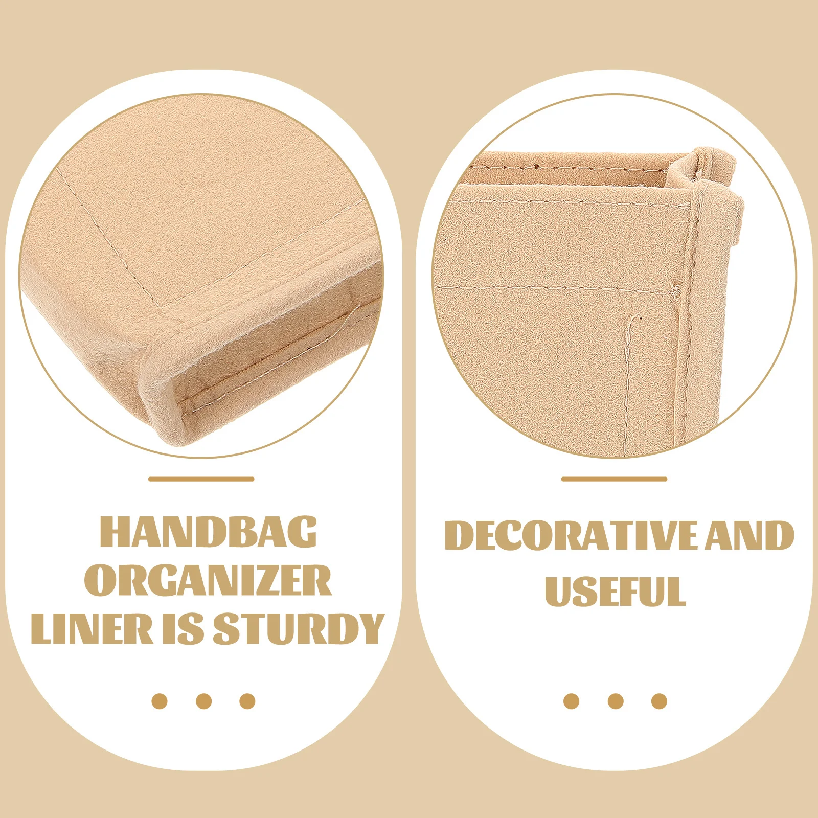 

Purse Organizer Insert Felt Material Compartment Design for Handbag Tote Bag Makeup Bag Storage Travel Essential