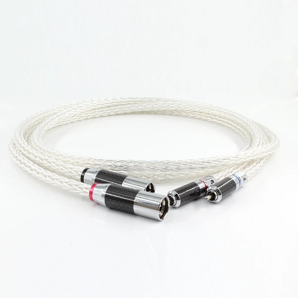 

Посеребренный двунаправленный кабель XLR/RCA 8AG OCC — сбалансированное соединение звука витой пары с двойными разъемами для пола ​