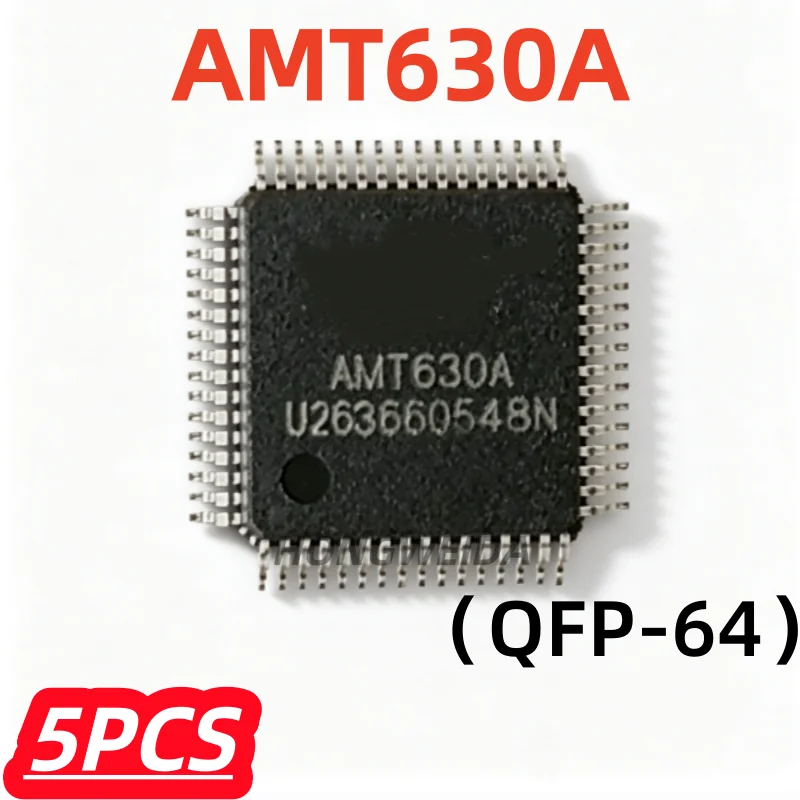 5Pcs/lot 100% New original AMT630A AMT630 QFP64 idigital Screen Control Chip Car Display Vdeo Decoder IC