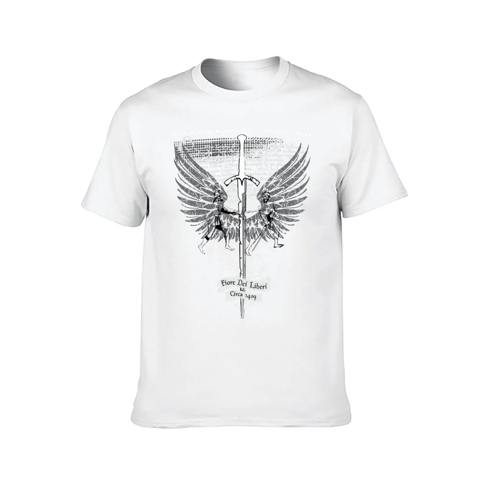 Fiore Dei Liberi Longsword تي شيرت رجل تي شيرت للرجال تي شيرت للرجل حزمة القطن تي شيرت #2