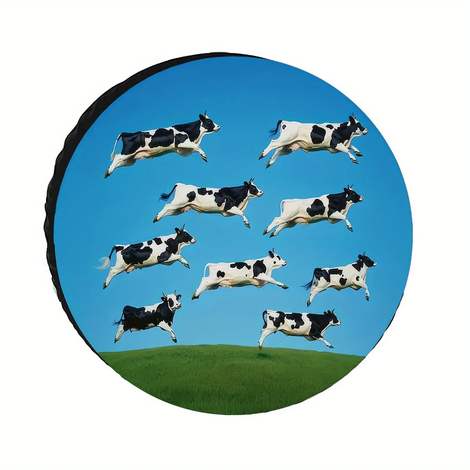 

Flying Cow Spare Tire Cover Waterproof Dustproof Polyester Protector for RV Trailer SUV