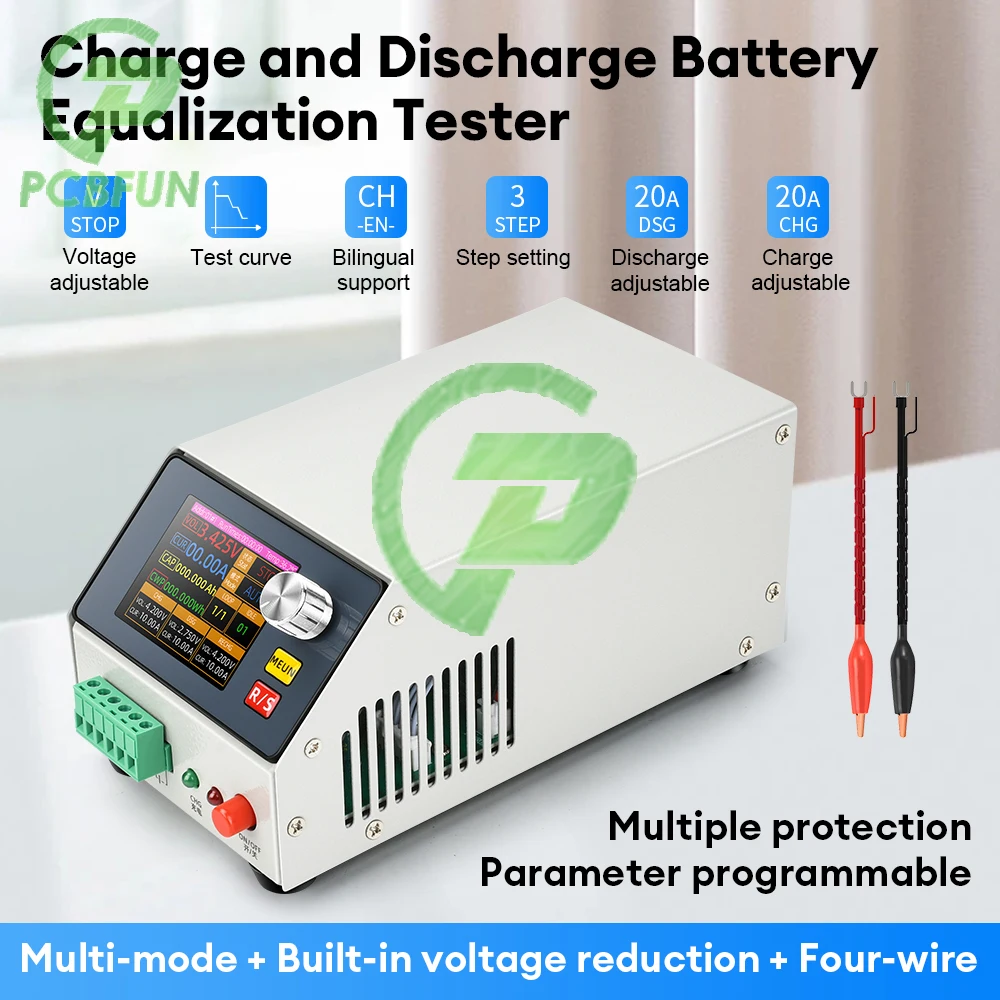 

2.4-inch Color Screen Battery Capacity Tester Charging Discharging Power Meter Integrated Supply Checker for Electronics