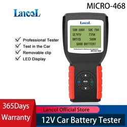 Lancol Micro468 Car Battery Tester Portable 12V Auto Digital 100-2000CCA  Automobile Battery Analyzer Tool For Car