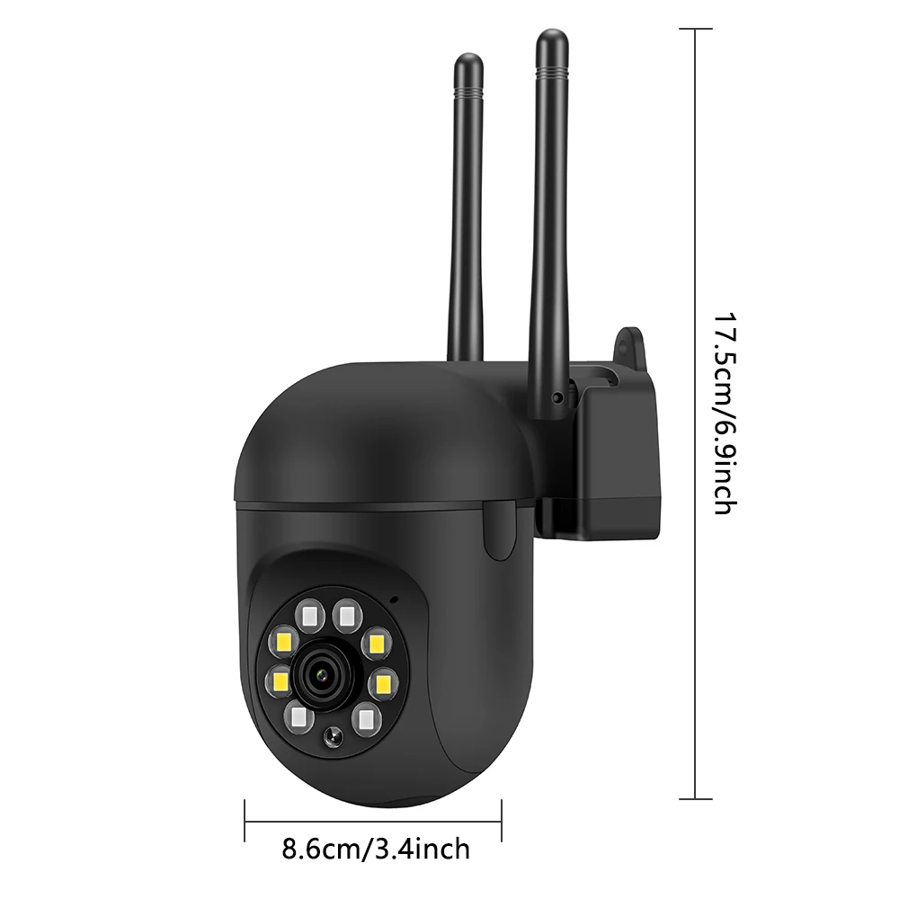 Sistema de cámaras de seguridad inalámbrico para exteriores, cámara de visión nocturna con Wifi 5G, 1080P, HD, 5Xzoom, aplicación remota, monitoreo, detección de movimiento