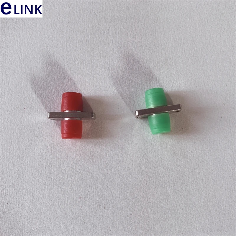 FC fiber adapter simplex SM MM APC metal plastic d type square red green optical fibre connector ftth coupler ELINK