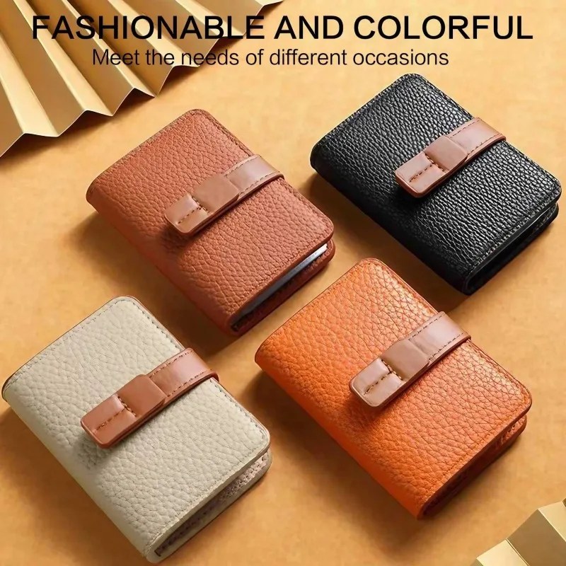 Portable Fashion Card Holder Multi-Card Slots Large Capacity Design Driver's License Card Organizer
