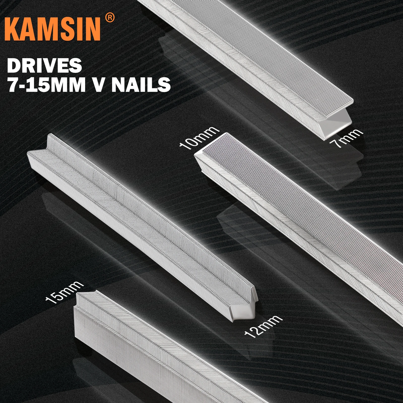 KAMSIN 공압 V-NAILER 결합 건, 30 게이지, 7-15mm 다리 길이, V 네일 프레이밍 결합기, 프레임 스테이플러, V1015 V 타정기