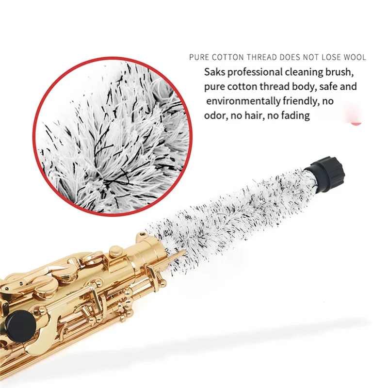 ألتو ساكس الوسادة التوقف فرشاة نظافة الساكسفون تنظيف فرشاة الناي الحفاظ على أداة العناية الساكسفون استبدال أجزاء