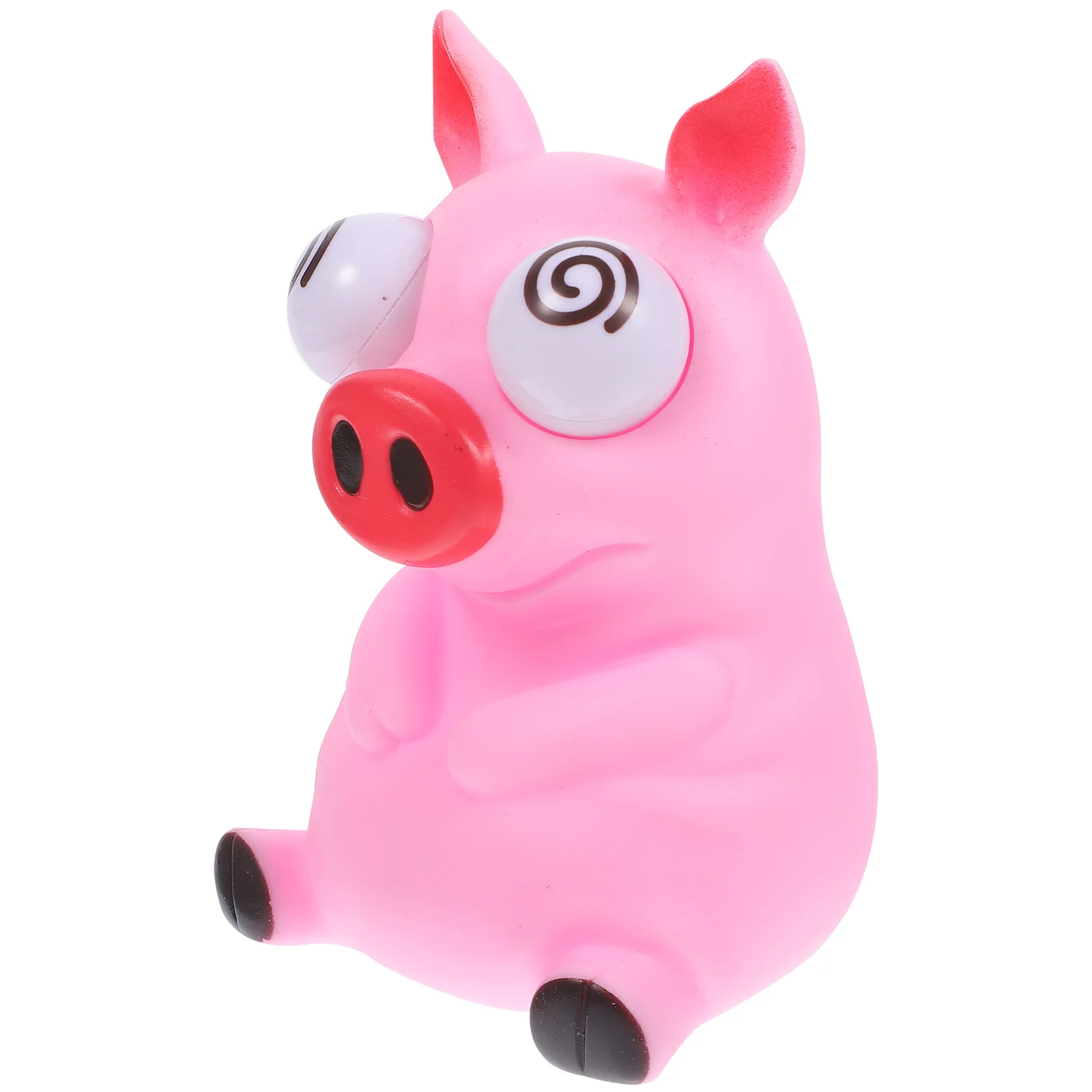 Decompression Staring Pink Pig Vent Squeeze Children's Funny with Eyes (Pink ( )) 1pc Popping Elastic Cartoon