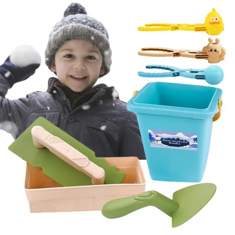 Winter Snow Toys Kit Snow Clips Ball Maker Mold Kit Snow Toys Kit With Shovel & Bucket Snow Molds Toys Snow Maker Clips Outdoor