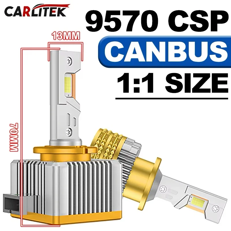 

D3S LED Headlights HID D1S D2S D4S D5S D8S D1R D2R D3R Turbo LED Bulb 50000LM Two-sided CSP Chip 6500K 110W Plug&Play High Power
