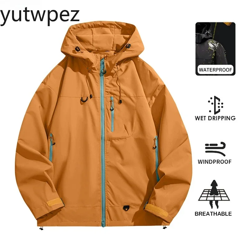 Men's Women's Waterproof Hiking Jacket Trekking Camping Mountaineering Windbreaker Unisex Outdoor Sport Windproof Rain Coat 2026