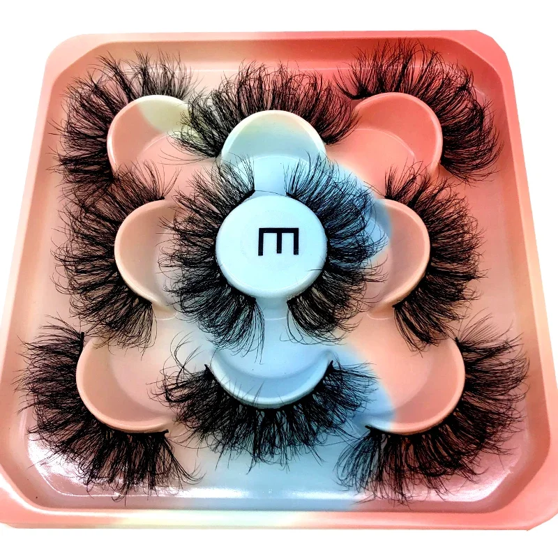 Nuevo 5 pares de pestañas de visón 3D volumen espectacular extensión de pestañas postizas herramienta de maquillaje al por mayor