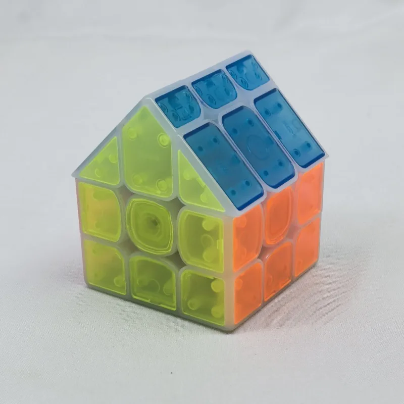 Transparent Color House 3x3 Cube TiSe Cube 3X3 Transparent Color Version Transparent Color Version  Fidget Cube  Kids Toys Gift