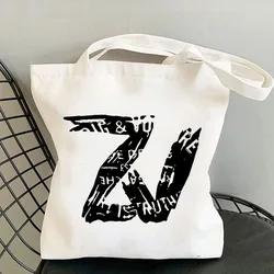 ZV Shoulder Bag Reusable Shopping Bag Folding Handbags Tote Bag Convenient Large-capacity Canvas Bag