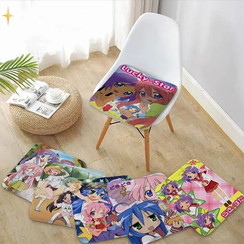 

Lucky Star Comedy Anime European Seat Cushion Office Dining Stool Pad Sponge Sofa Mat Non-Slip Chair Cushions