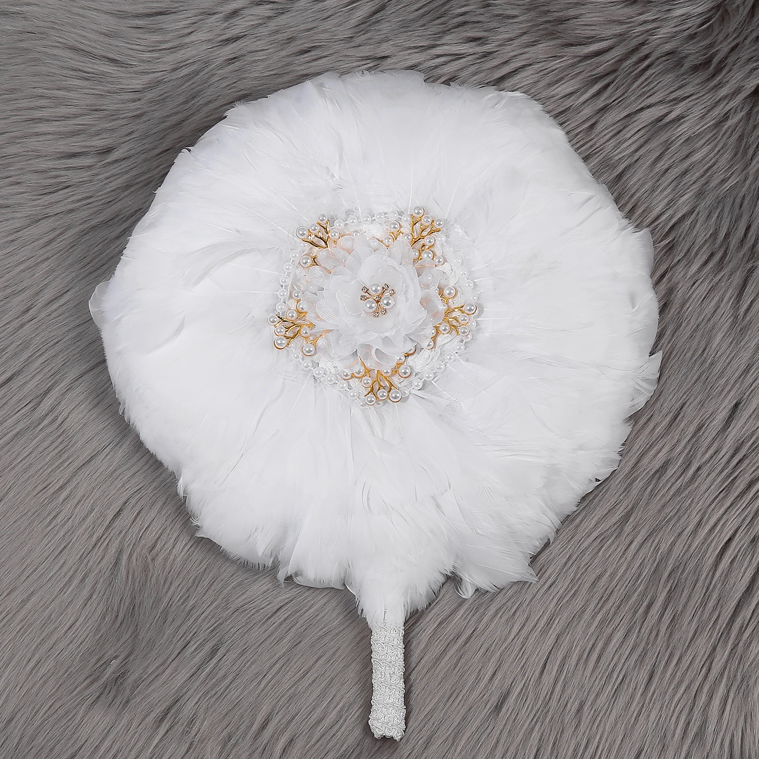 1 pz matrimonio piuma amore fotografia prop sposa fiore bellissimo ventaglio da sposa