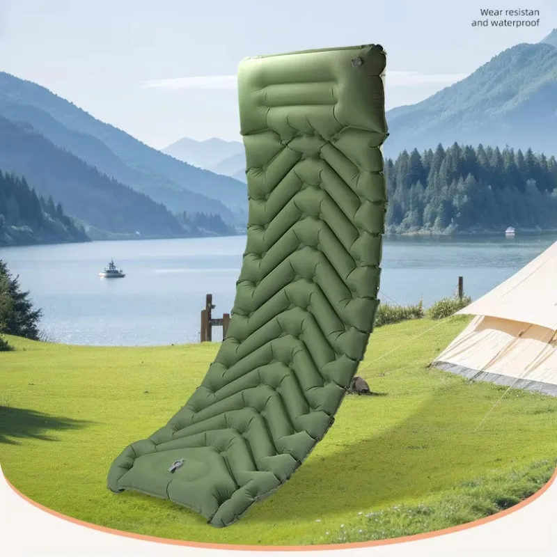 Camping sleeping mat pad ultralight inflatable self-inflating cushion mattress TPU camping trekking tent