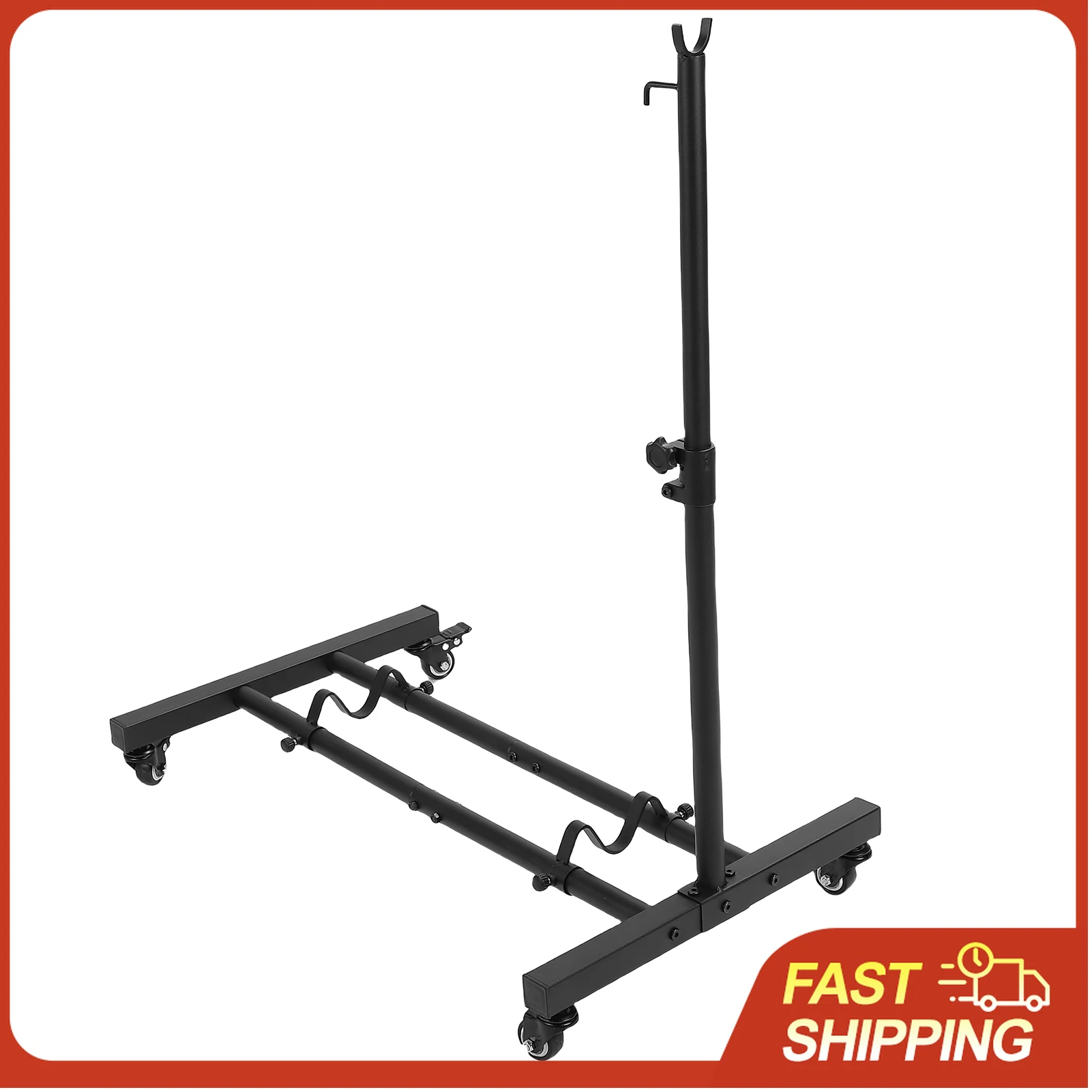 

Портативная велоподставка с железными колесами, регулируемая опора для велосипедов разных размеров, высокопрочная низкоуглеродистая сталь GK001