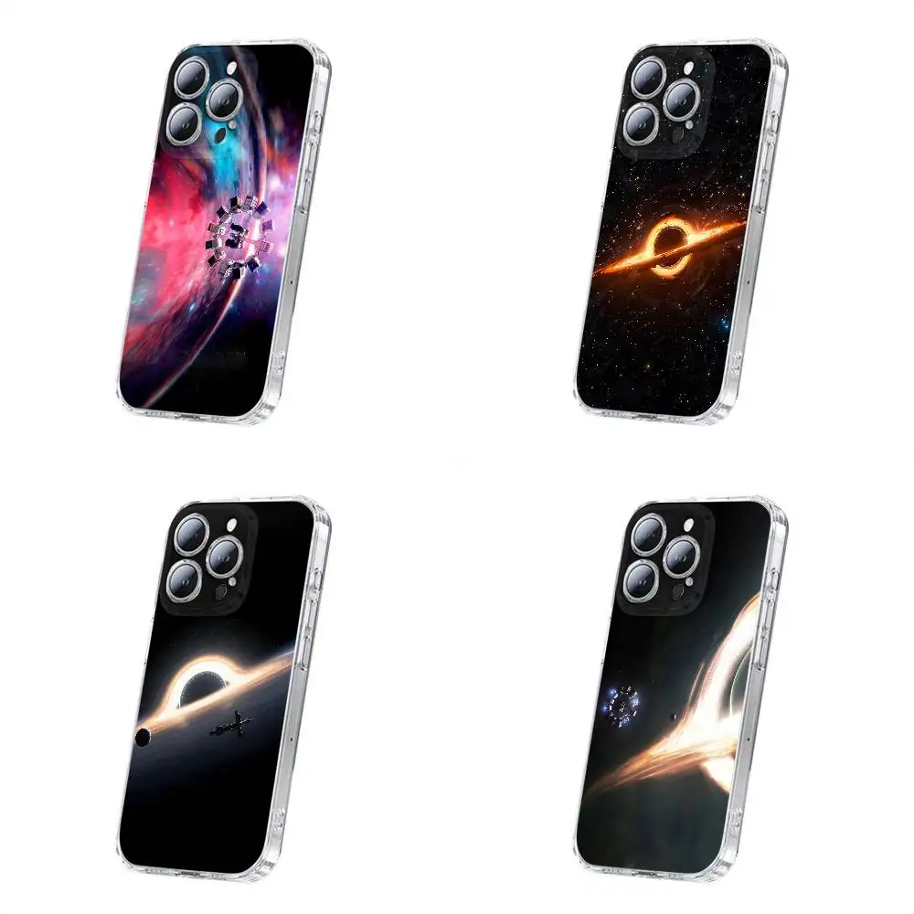 

I-Interstellar Black Hole Phone Case For iPhone 17,16,15,14,13,12,11 Plus,Pro,Max,Plus,E,SE4,Mini Transparent Cover